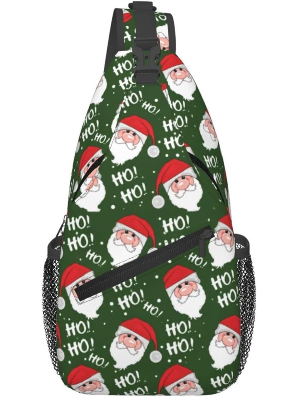 🎄Women's Green Red Sling Backpack Men Merry Xmas Christmas Sling Daypack Bags